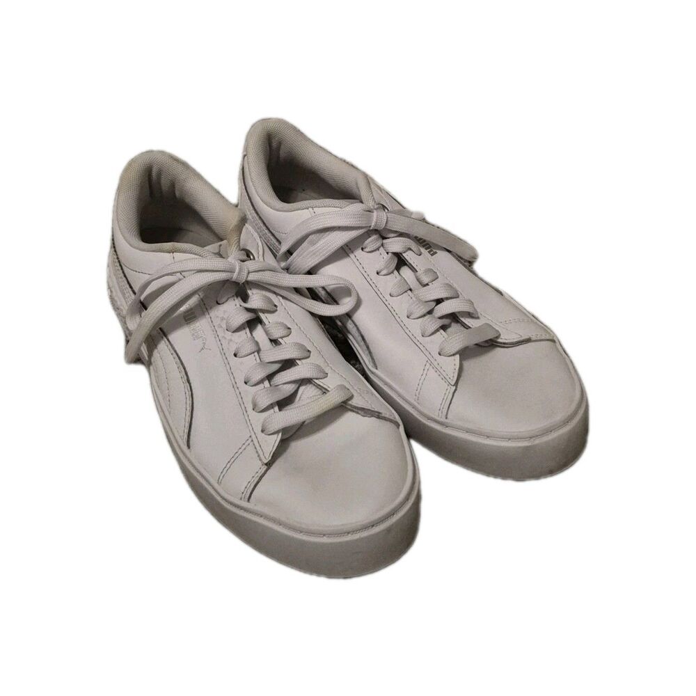 Puma Women's 8.5 Smash Platform White Sneakers Shoes V2 381447 01